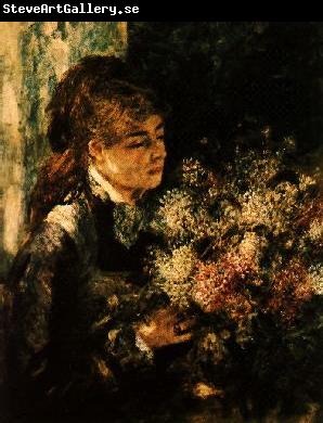 Pierre Renoir Woman with Lilacs